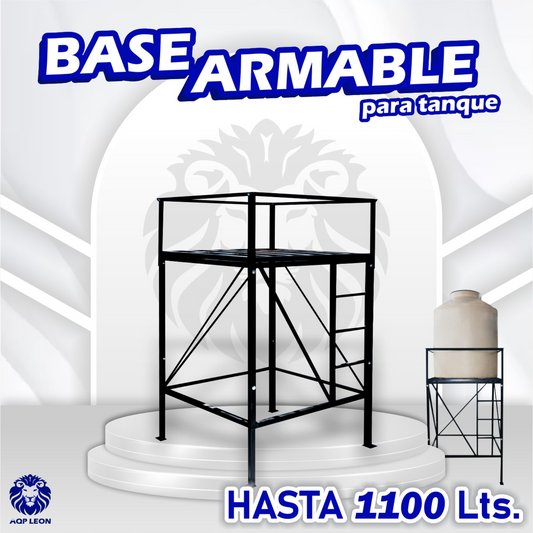 Base Metálica Armable para Tanque de Agua 1100 litros - Modelo Cuadrado