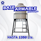 Base metalica armable para tanque de agua 500 a 1350 litros - MODELO ABIERTO