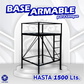 Base metálica armable para tanque de 1500 litros - MODELO CUADRADO