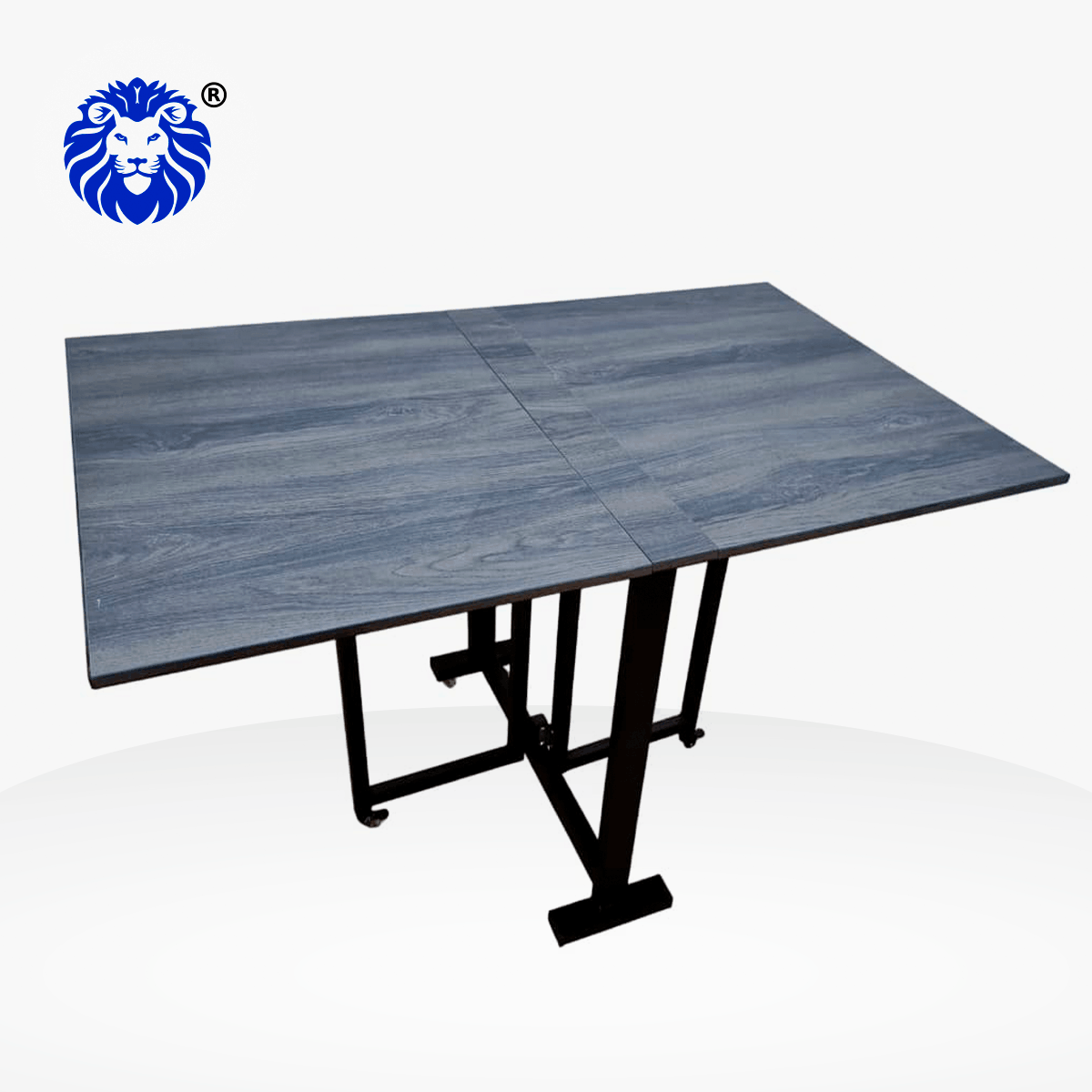 Mesa Plegable Multifuncional con Estructura Metálica y Ruedas